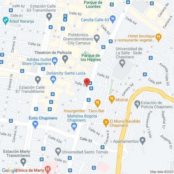 Mapa de Unión Americana De Educación Superior Unión Ame