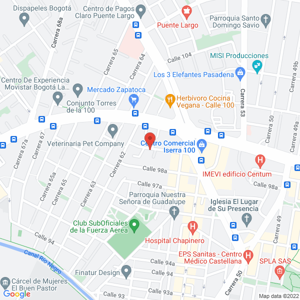 Mapa de Técnicos Asociados Carris Ltda.