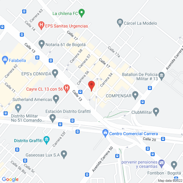 Mapa de Tecnisystems S.A.S.