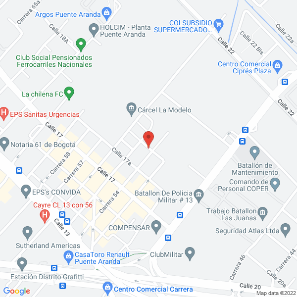 Mapa de Amado Impresores S. A. S.