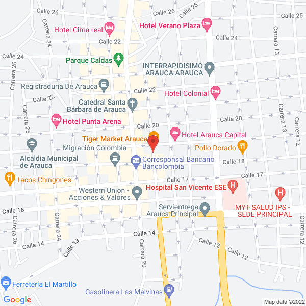 Map of Arauca 100.3 Fm Stéreo
