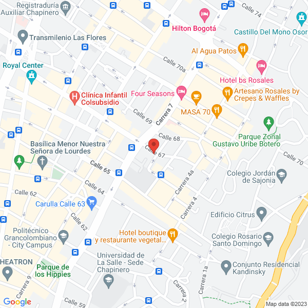 Mapa de Asociación Cristiana Femenina Local De Bogotá