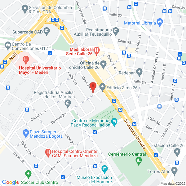 Mapa de Asociación Israelita Montefiore