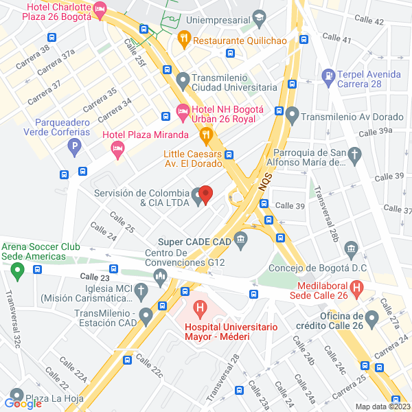 Mapa de Asociación Colombiana De Reencauchadores Llantas Y Afines - Anre.