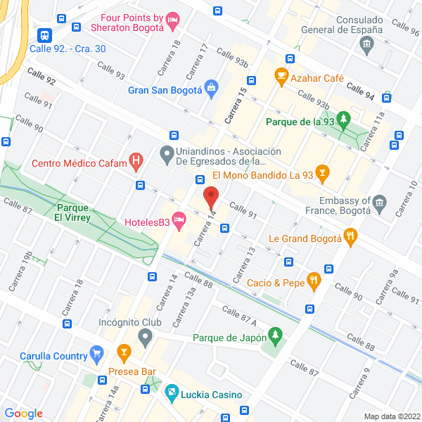 Mapa de Ascap C.I. Asesorías Centroamericana El Caribe Y Panamá