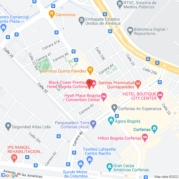 Mapa de Apartamentos Amoblados Beatriz Reyes