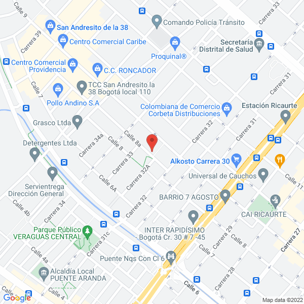 Mapa de Anodizados Aguilera Ltda.