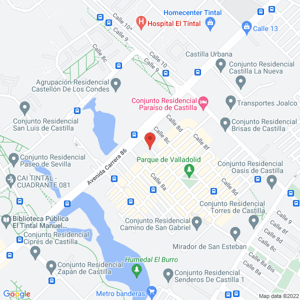 Mapa de Autobuses Bj Blanco Ltda.