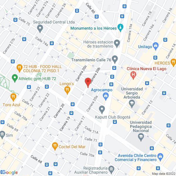 Mapa de Artes Gráficas Unidas Agu Ltda.