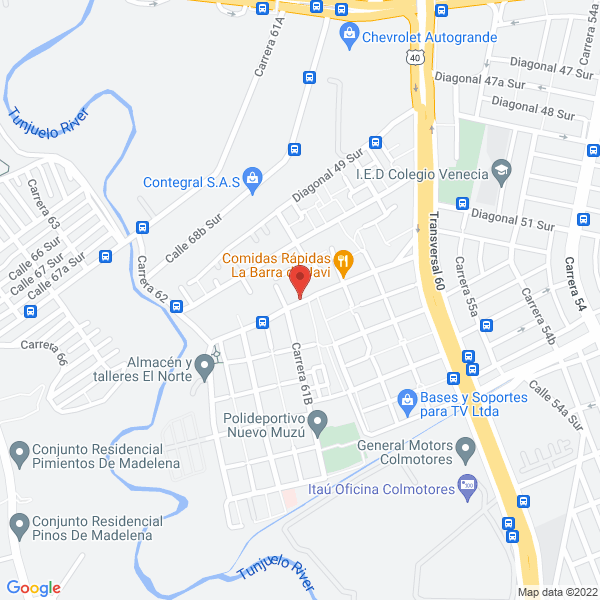 Mapa de Broaster Cali Rico