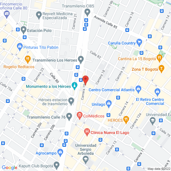 Mapa de Cacaolate S.A.S.