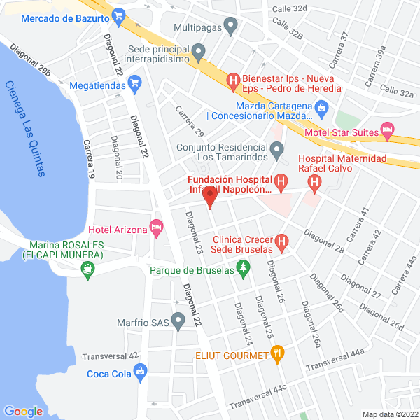 Map of Eventos Calamari