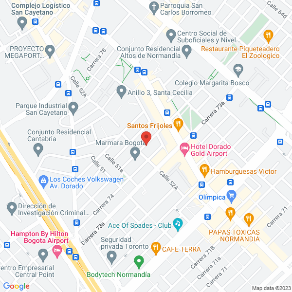 Mapa de Biotecnologúa Reproductiva Ganadera S.A.S.