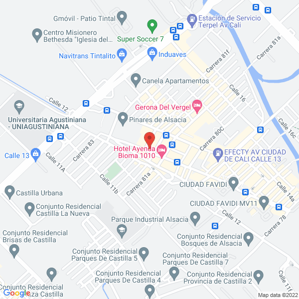 Mapa de Bogotana De Furgones Ltda