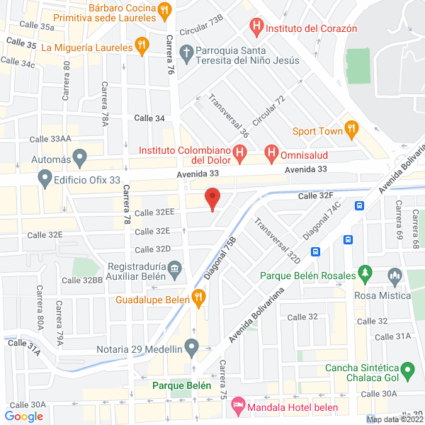 Map of Computadores Sory Tovar