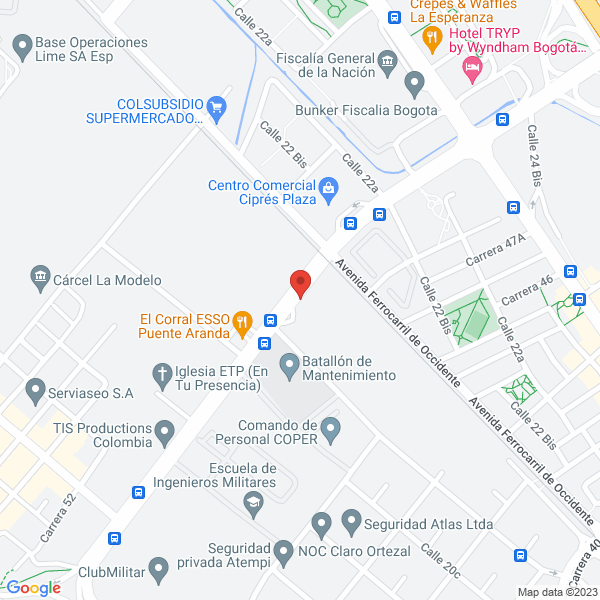 Mapa de Comercializadora P&C Boutique Ltda.