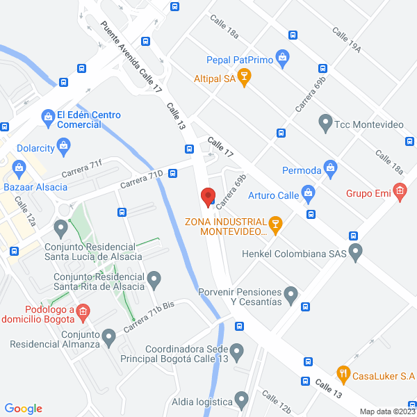 Mapa de Compañía Mayorista De Repuestos Cmr S.A.S.