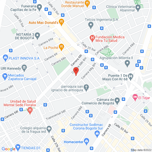 Mapa de Conservas Frutix S.A.S.