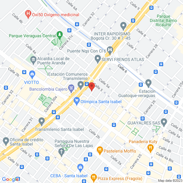 Mapa de Compuservice Impresores Y Encuadernacion Empresarial S.A.S.