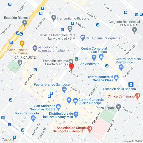 Mapa de Comercializadora Ferretera Jdf S.A.S.