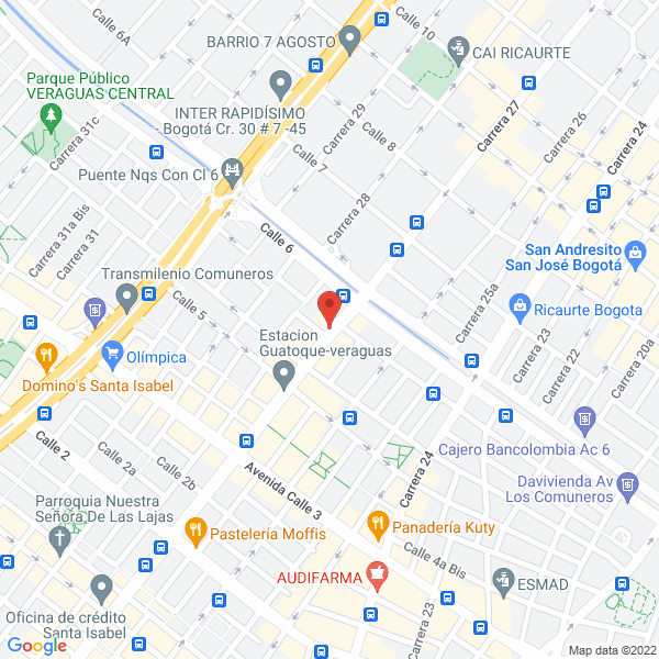 Mapa de Comercializadora Fiat Allis Ltda.