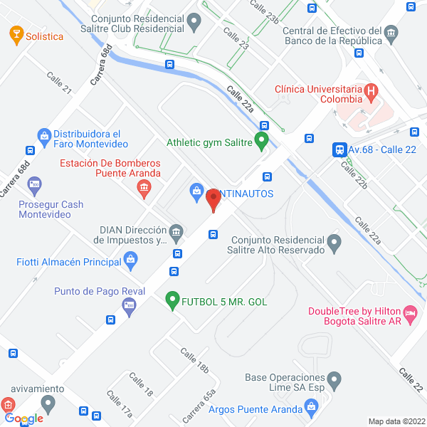 Mapa de Continautos Continental Automotora S.A.