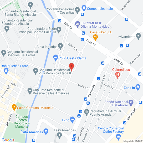 Mapa de Corinter S.A.