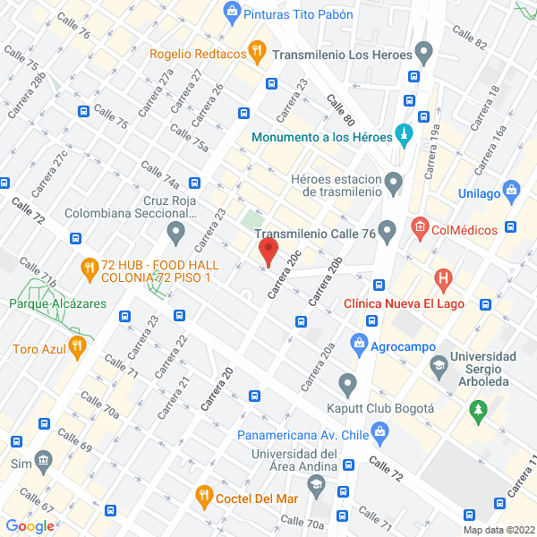 Mapa de Andina Tecnologia