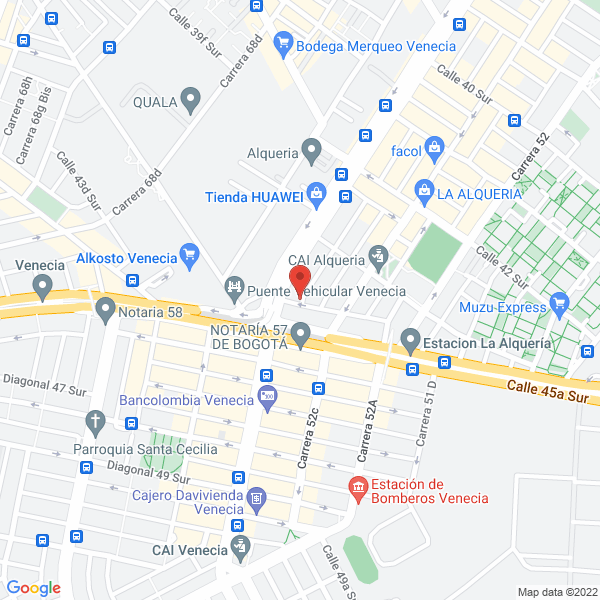 Mapa de Depósito Metalúrgico Andino