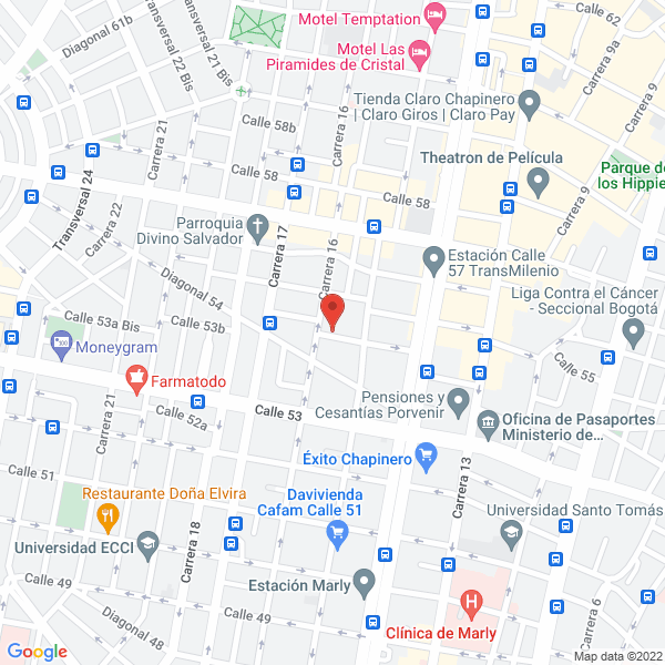 Mapa de Consultorio Optometrico Asociado Ltda.
