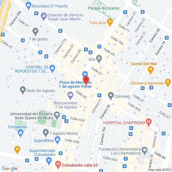 Mapa de Cristalería El Golpe