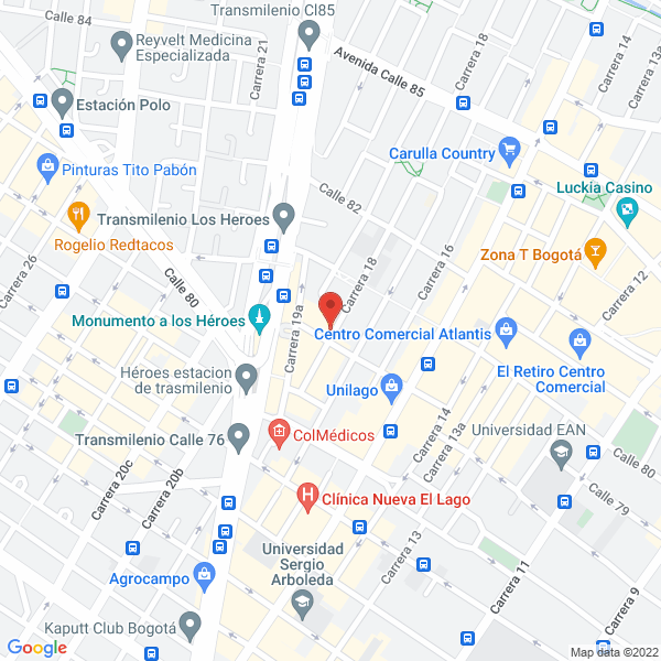 Mapa de Curaduría Urbana 4 Bogotá