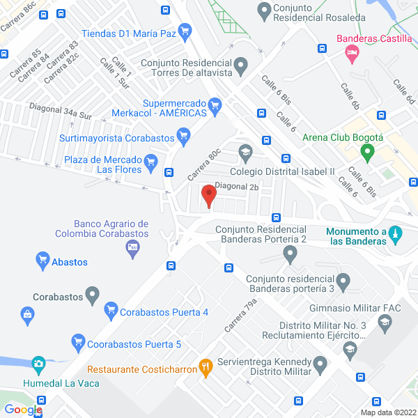 Mapa de Distribuciones Almacén Saboy S.A.S
