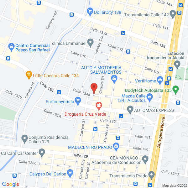 Mapa de Distribuidora De Carnes Don Noe