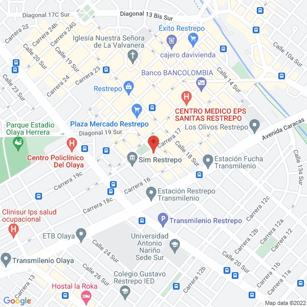 Mapa de Distribuidora Dental Pardo Ltda.