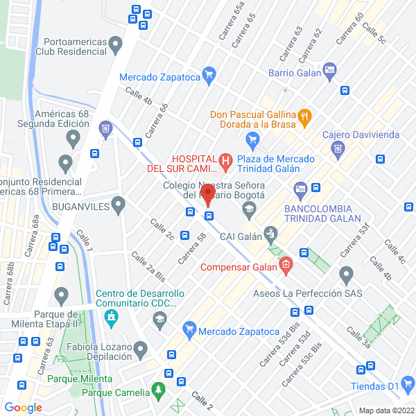 Mapa de Droguería Renacer. C