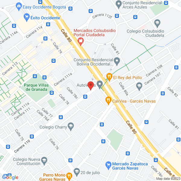 Mapa de Cooperativa De Transportadores Buses Verdes