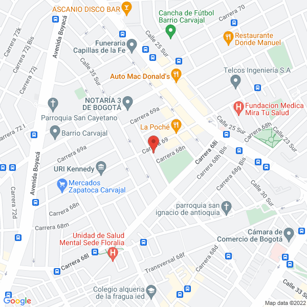Mapa de Dulces Andrea