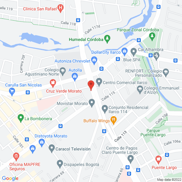 Mapa de Corporacion Red Amor En Accion
