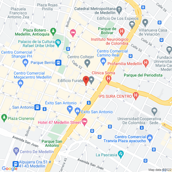Map of Distrialimentos La 50 De Mauro