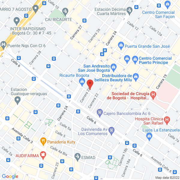 Mapa de Distrillantas Cruz