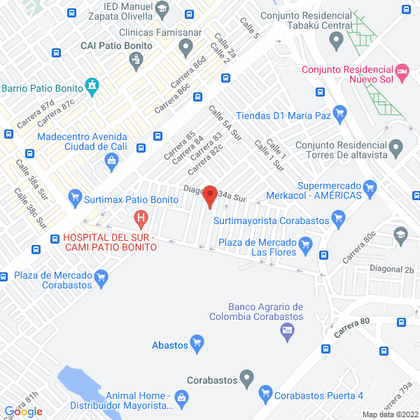 Mapa de Distrifruver Msa Ltda.