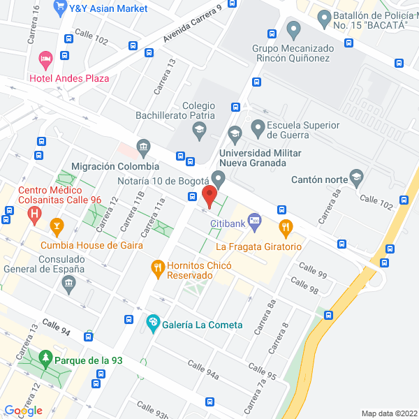 Mapa de Curaduría Urbana 2 Bogotá