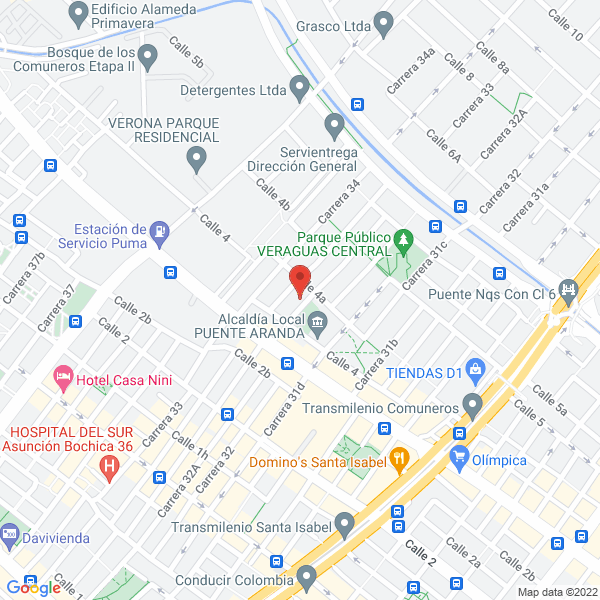 Mapa de Encodel Comunicaciones Ltda