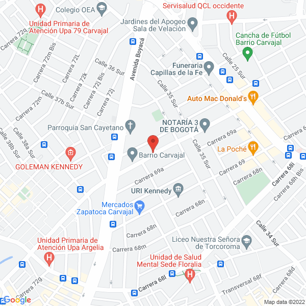 Mapa de Es Amortiguadores Ardila