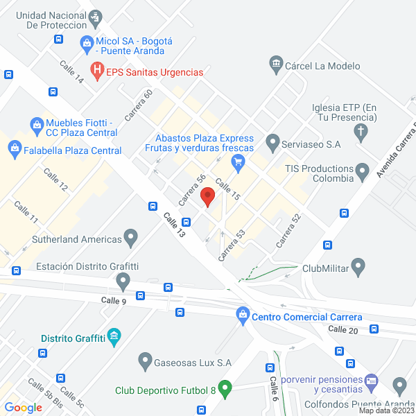 Mapa de Distribuidora De Repuestos Y Empaques Ltda.
