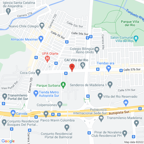 Mapa de Droguería Surbana