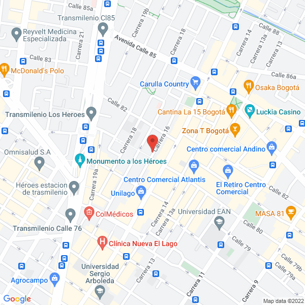 Mapa de Ecografia Clinica - Chapinero