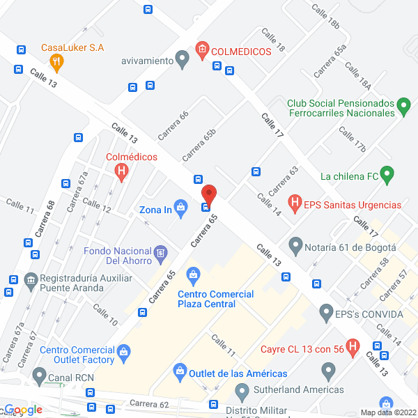 Mapa de Institucionales Colombia Ltda.
