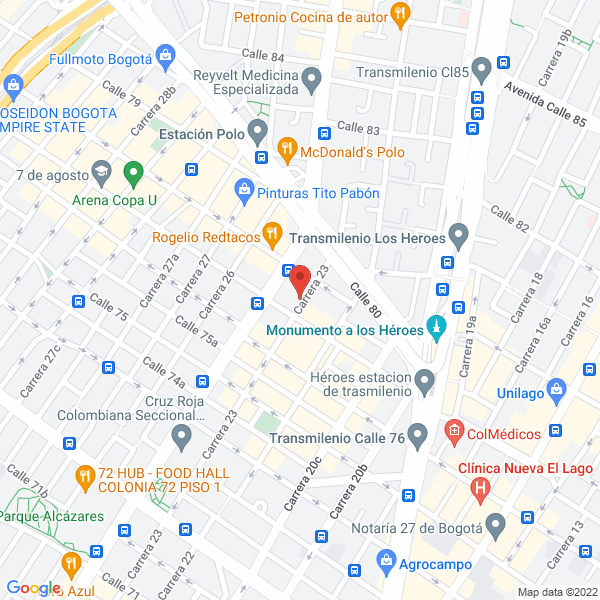 Mapa de Mudanzas Bodegas Campín